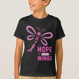 Hoop geeft me vleugels vlinder borstkanker bewust t-shirt