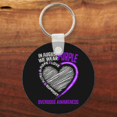 Hoop Geloof In Augustus Draag we Paarse overdosis Sleutelhanger (Voorkant)