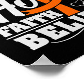 Hoop Geloof Leukemie Kanker Bewustzijn Ribbo Poster (Hoek)