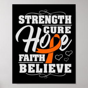 Hoop Geloof Leukemie Kanker Bewustzijn Ribbo Poster