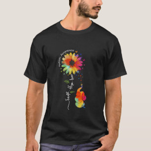 Hoop Geloof Liefde Autisme Bewustzijn Schattigee O T-shirt