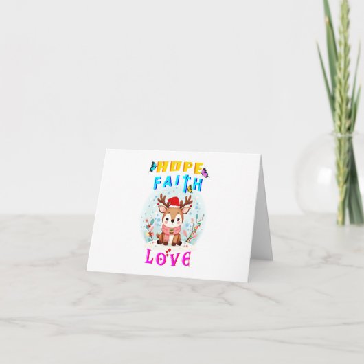 Hoop Geloof Liefde Feestdagen Kaart (Voorkant)