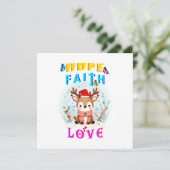 Hoop Geloof Liefde Feestdagenkaart (Staand voorkant)