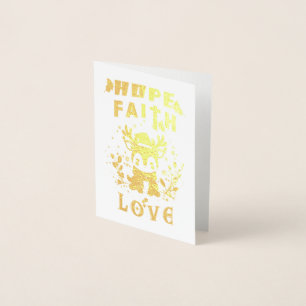 Hoop Geloof Liefde Folie Kaarten