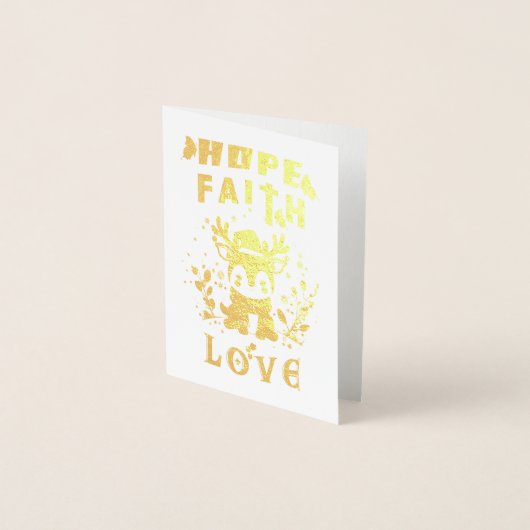 Hoop Geloof Liefde Folie Kaarten (Voorkant)