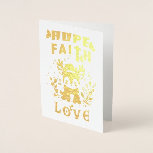 Hoop Geloof Liefde Folie Kaarten (Voorkant)