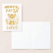 Hoop Geloof Liefde Folie Kaarten (Display)