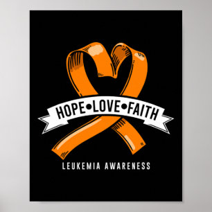 Hoop Geloof Liefde Leukemie Bloedkanker Bewustzijn Poster