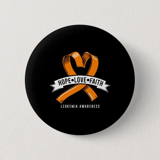 Hoop geloof liefde Leukemie Bloedkanker bewustzijn Ronde Button 5,7 Cm (Voorkant)
