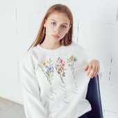 Hoop Geloof Liefde Minimalistisch Bloemen T-shirt