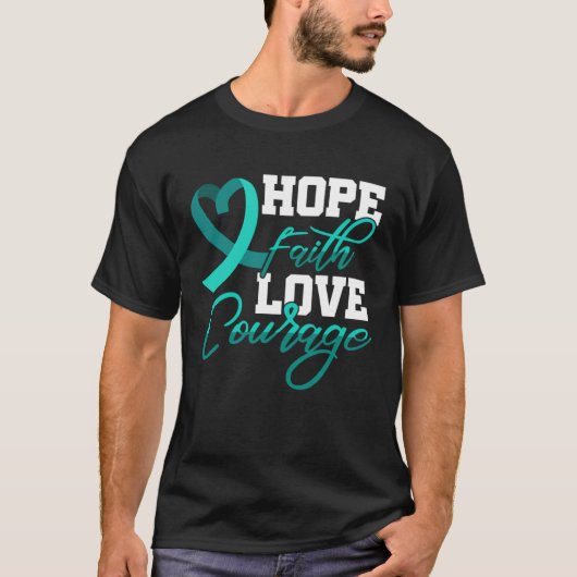 Hoop Geloof Liefde Moed PSTD Stress Bewustzijn Mon T-shirt (Voorkant)