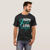 Hoop Geloof Liefde Moed PSTD Stress Bewustzijn Mon T-shirt (Voorkant volledig)