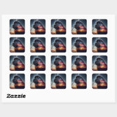 Hoop Geloof Liefde Newf Vierkante Sticker (Vel)