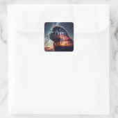 Hoop Geloof Liefde Newf Vierkante Sticker (Tas)