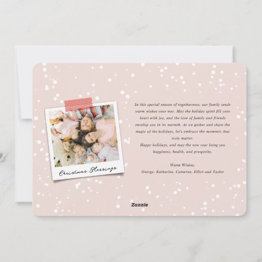 Hoop Geloof Liefde Script Religieuze Kerstmis Foto Feestdagenkaart (Achterkant)