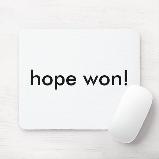 hoop gewonnen! muismat (Met muis)