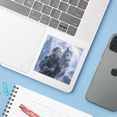 Hoop / Gids / IJsgreens Sticker (Laptop met iPhone)