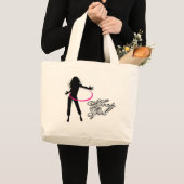 Hoop Girl-Hula Hoop Grote Tote Bag (Voorkant (product))