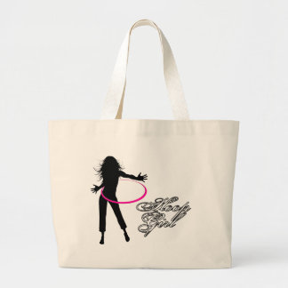 Hoop Girl-Hula Hoop Grote Tote Bag