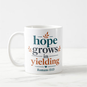 Hoop groeit in overgave Minimalistische christelij Koffiemok
