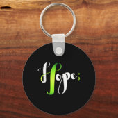 Hoop Groen Lint Semicolon - Mentale Gezondheid Sleutelhanger (Voorkant)