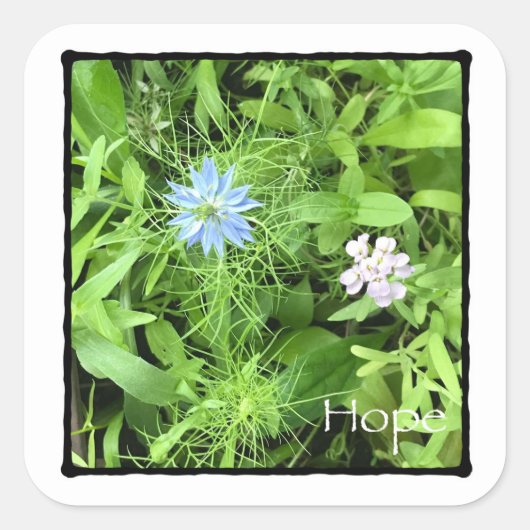 Hoop groot vierkante sticker (Voorkant)