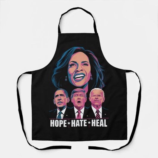 Hoop Haat Genees Stijging Kamala 2024 Schort (Voorkant)