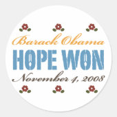 Hoop heeft Obama Sticker gewonnen (Voorkant)
