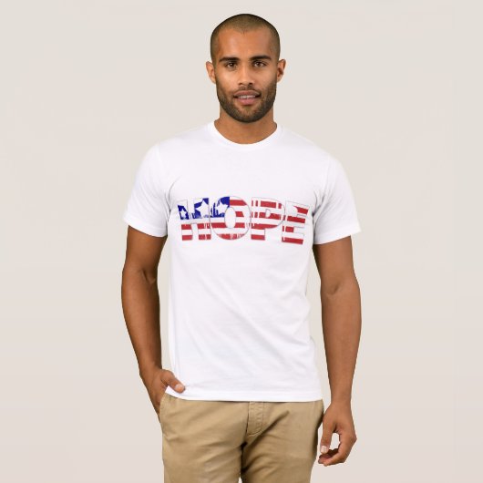 Hoop, het Amerikaanse President van de vlag Barack T-shirt (Voorkant volledig)