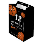 Hoop het omhoog Basketbal Sport Kids Verjaardag Medium Cadeauzakje (Achterkant Gekanteld)