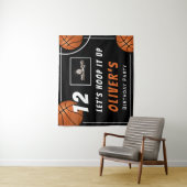 Hoop het op Basketbal Sport Foto Verjaardagsfeest Wandkleed (In situ)