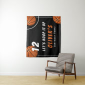 Hoop het op Basketbal Sport Kids Verjaardagsfeest Wandkleed (In situ)