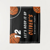 Hoop het op Basketbal Sport Kids Verjaardagsfeest Wandkleed (Voorkant)