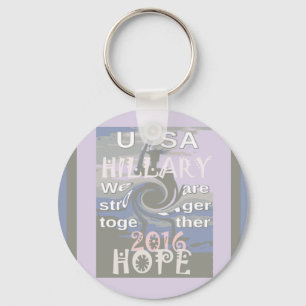 Hoop Hillary VS We zijn sterker samen Sleutelhanger