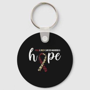 Hoop Hoofd- En Nekkankerbewustzijn Sleutelhanger