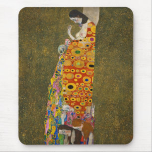 Hoop II van Gustav Klimt, Vintage Art Nouveau Muismat
