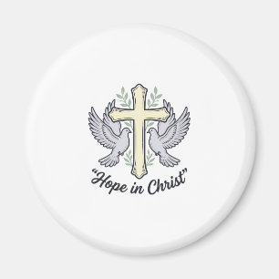 Hoop in Christus Duif Kruis Vintage Christelijk On Magneet