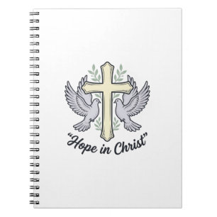 Hoop in Christus Duif Kruis Vintage Christelijk On Notitieboek