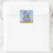 Hoop in de Heer Vierkante Sticker (Tas)