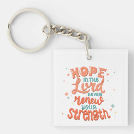 Hoop in de Here Bijbelvers Canvas Sleutelhanger