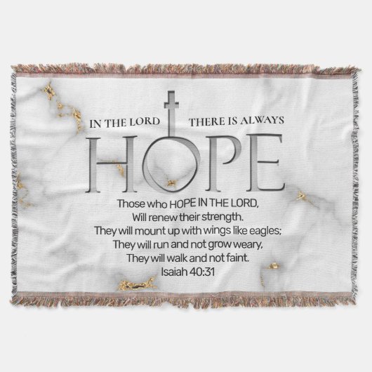 Hoop in de Lord Scripture Verse Isaiah 40:31 Deken (Voorkant)