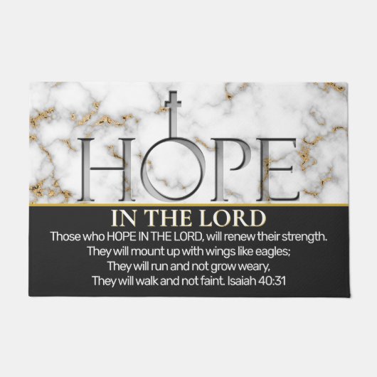 Hoop in de Lord Scripture Verse Isaiah 40:31 Deurmat (Voorkant)