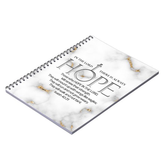 Hoop in de Lord Scripture Verse Isaiah 40:31 Notitieboek (Linkerzijde)