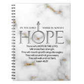 Hoop in de Lord Scripture Verse Isaiah 40:31 Notitieboek (Voorkant)