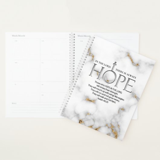 Hoop in de Lord Scripture Verse Isaiah 40:31 Planner (Display)