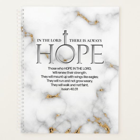 Hoop in de Lord Scripture Verse Isaiah 40:31 Planner (Voorkant)