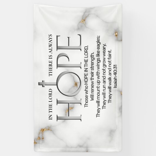Hoop in de Lord Scripture Verse Isaiah 40:31 Spandoek (Verticaal)
