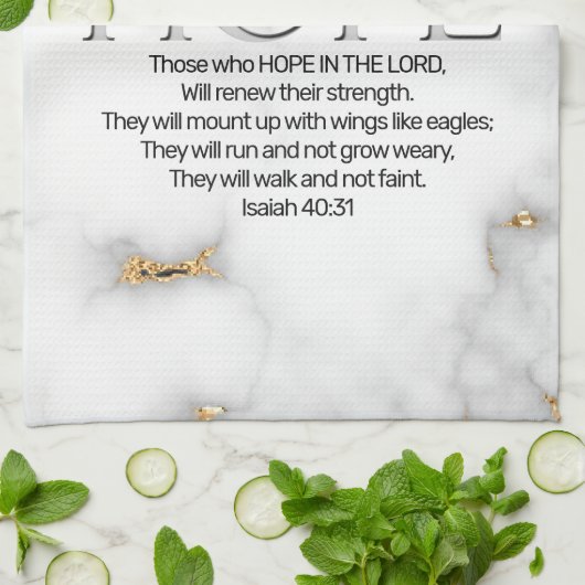 Hoop in de Lord Scripture Verse Isaiah 40:31 Theedoek (Gevouwen)