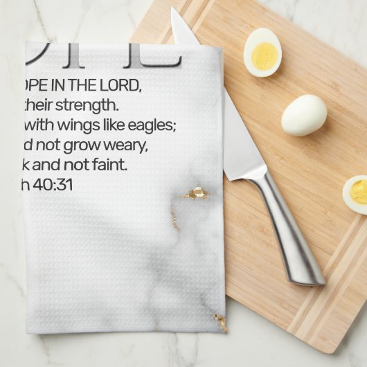 Hoop in de Lord Scripture Verse Isaiah 40:31 Theedoek (Quarter Fold)