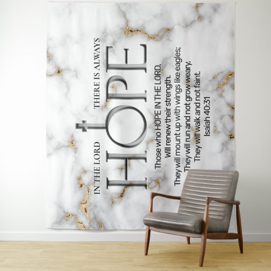 Hoop in de Lord Scripture versie: Isaiah 40:31 Wandkleed (In situ)